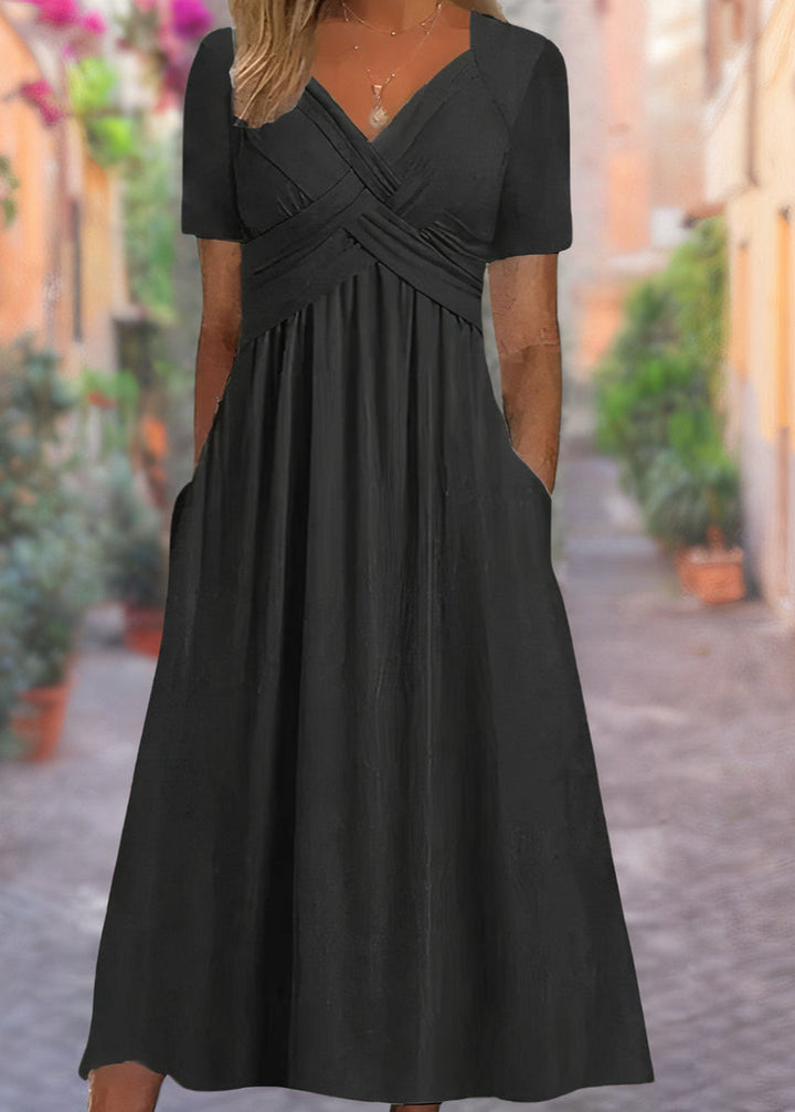 Sylvia | V-Neck Dress Covering the Belly