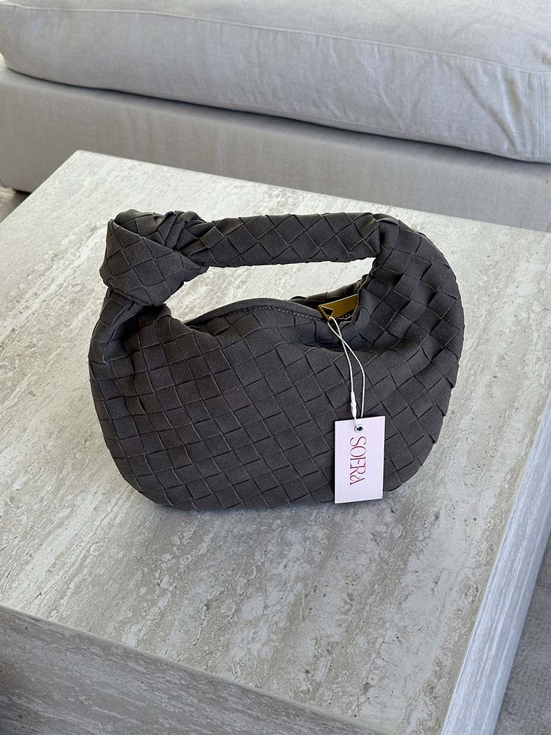 Anemone | Mini Woven Suede Bag