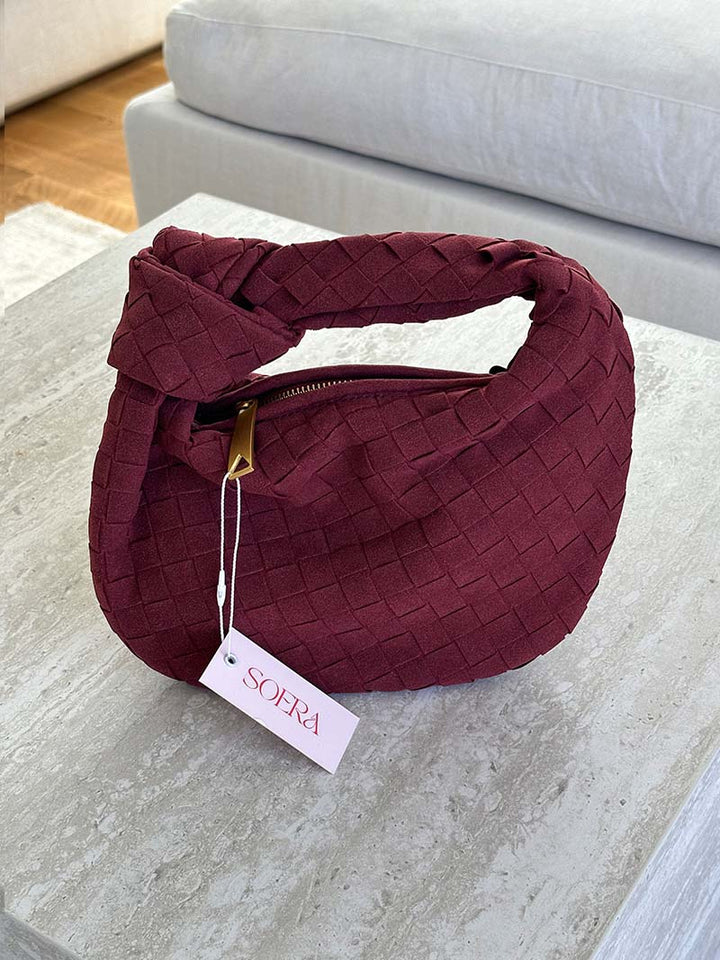 Anemone | Mini Woven Suede Bag