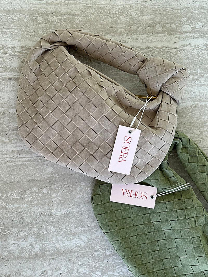 Anemone | Mini Woven Suede Bag