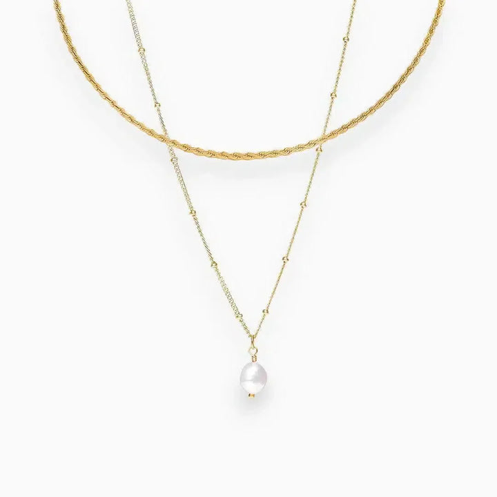 Séravelle | Modern Choker Set with Pearl Pendant