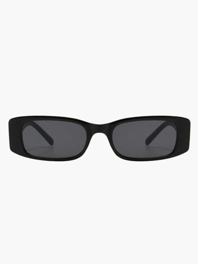 Sunglasses, gold-colored metal logo detail, acetate and metal, black, Women's