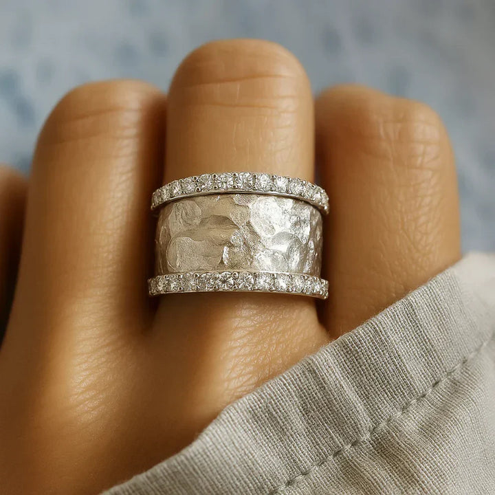 Celia – Sculpted Silver Statement Ring