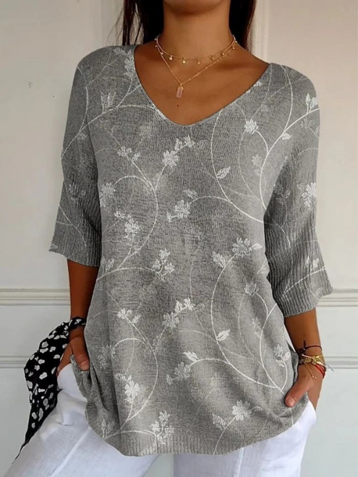 Women's Floral Pattern Sweater