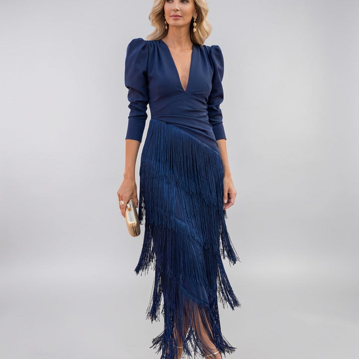 Scarlett | Fringe Midi Dress