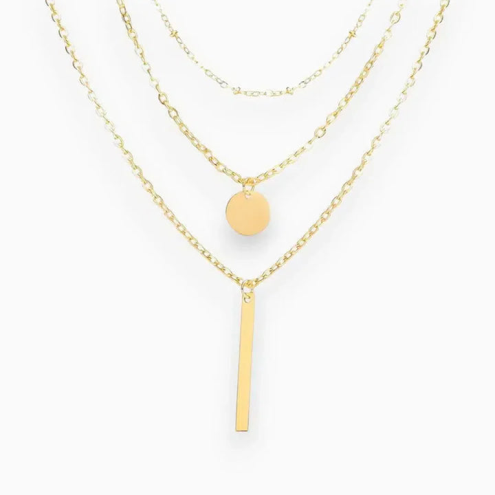 Zénévia | Gold Necklace with Layered Design