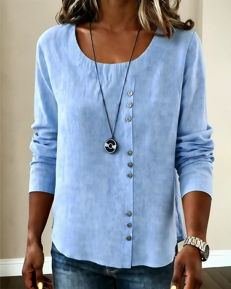 Lauren | Long-Sleeve Crew Neck Top