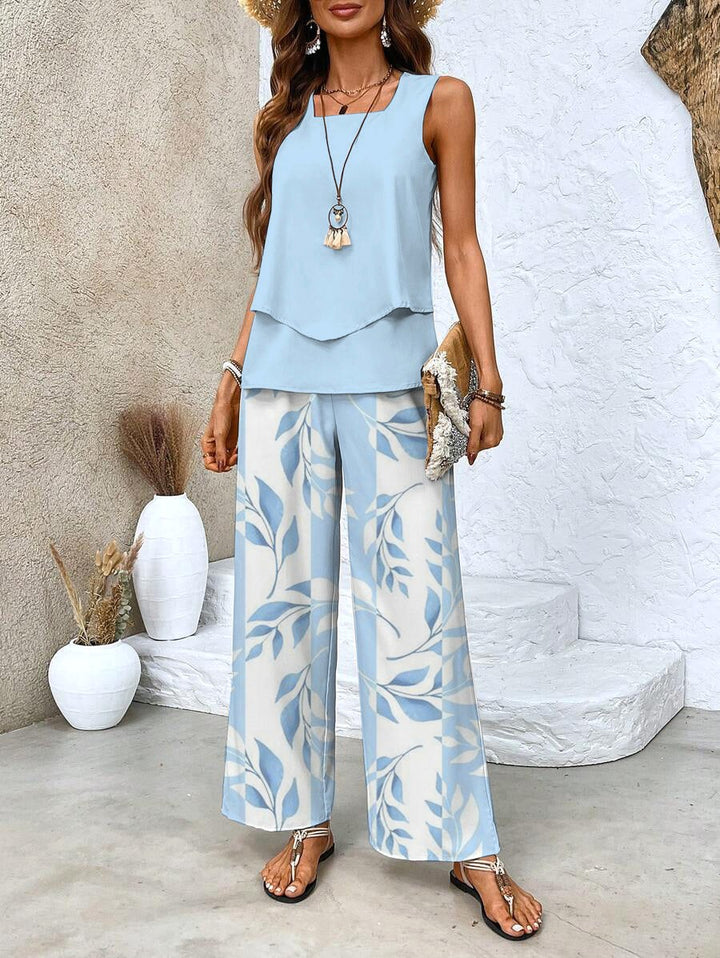 Abigail | Women's Chic Two-Piece Set - Blue