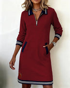 Abigail | Women's Long Sleeve Cotton Midi Dress, Flattering Summer Dress for Holidays and Everyday Wear, Flattering Summer Dress for Holidays and Everyday Wear - image 10