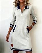 Abigail | Women's Long Sleeve Cotton Midi Dress, Flattering Summer Dress for Holidays and Everyday Wear, Flattering Summer Dress for Holidays and Everyday Wear - image 16