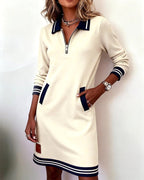 Abigail | Women's Long Sleeve Cotton Midi Dress, Flattering Summer Dress for Holidays and Everyday Wear, Flattering Summer Dress for Holidays and Everyday Wear - image 17