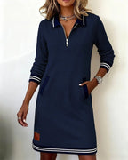 Abigail | Women's Long Sleeve Cotton Midi Dress, Flattering Summer Dress for Holidays and Everyday Wear, Flattering Summer Dress for Holidays and Everyday Wear - image 19