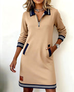 Abigail | Women's Long Sleeve Cotton Midi Dress, Flattering Summer Dress for Holidays and Everyday Wear, Flattering Summer Dress for Holidays and Everyday Wear - image 5