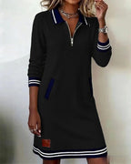 Abigail | Women's Long Sleeve Cotton Midi Dress, Flattering Summer Dress for Holidays and Everyday Wear, Flattering Summer Dress for Holidays and Everyday Wear - image 6