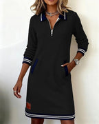 Abigail | Women's Long Sleeve Cotton Midi Dress, Flattering Summer Dress for Holidays and Everyday Wear, Flattering Summer Dress for Holidays and Everyday Wear - image 7