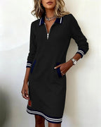 Abigail | Women's Long Sleeve Cotton Midi Dress, Flattering Summer Dress for Holidays and Everyday Wear, Flattering Summer Dress for Holidays and Everyday Wear - image 8