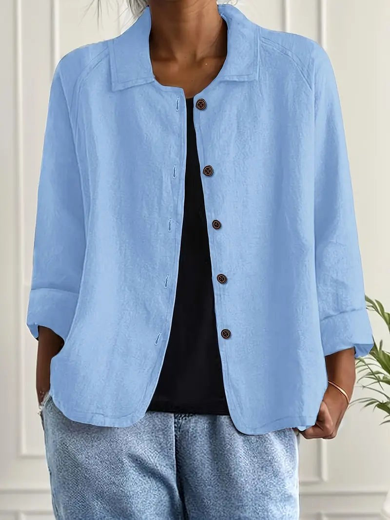 Addison | Women's Classic Lightweight Shirt Cardigan, Lightweight Summer Top for Holidays and Casual Wear, Lightweight Summer Top for Holidays and Casual Wear - image 3
