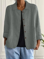 Addison | Women's Classic Lightweight Shirt Cardigan, Lightweight Summer Top for Holidays and Casual Wear, Lightweight Summer Top for Holidays and Casual Wear - image 7