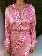 Addison | Women's Floral V-Neck Midi Dress, Lightweight Summer Dress for Holidays and Resort Wear, Lightweight Summer Dress for Holidays and Resort Wear - image 3