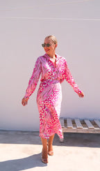 Addison | Women's Floral V-Neck Midi Dress, Lightweight Summer Dress for Holidays and Resort Wear, Lightweight Summer Dress for Holidays and Resort Wear - image 4