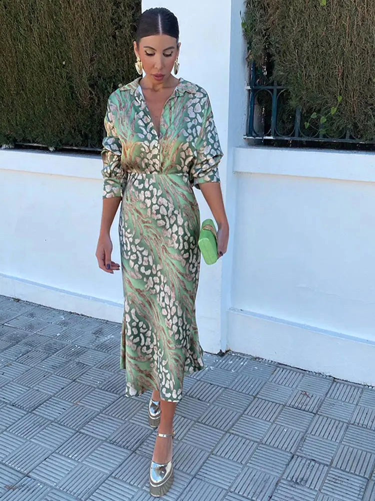 Addison | Women's Floral V-Neck Midi Dress, Lightweight Summer Dress for Holidays and Resort Wear, Lightweight Summer Dress for Holidays and Resort Wear - image 6