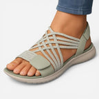 Ainsley | Women's Lightweight Comfort Sandals, Slip-On Summer Sandals | The Shrader Sisters | Verde