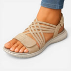 Ainsley | Women's Lightweight Comfort Sandals, Slip-On Summer Sandals | The Shrader Sisters | Beige