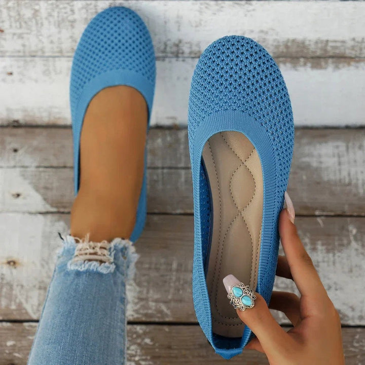 Ainsley | Women's Orthopaedic Walking Shoes, Anti-Slip Shoe | The Shrader Sisters | Sky Blue
