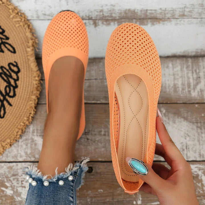 Ainsley | Women's Orthopaedic Walking Shoes, Anti-Slip Shoe | The Shrader Sisters | Orange