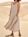 Alannah | Women's Lightweight Cotton Dress with Pockets, Relaxed Everyday Dress | The Shrader Sisters