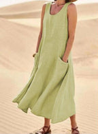 Alannah | Women's Lightweight Cotton Dress with Pockets, Relaxed Everyday Dress | The Shrader Sisters