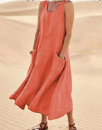 Alannah | Women's Lightweight Cotton Dress with Pockets, Relaxed Everyday Dress | The Shrader Sisters