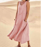 Alannah | Women's Lightweight Cotton Dress with Pockets, Relaxed Everyday Dress | The Shrader Sisters