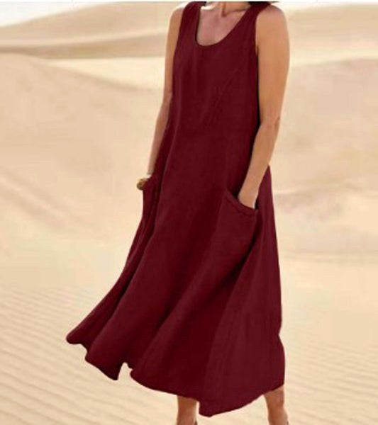 Alannah | Women's Lightweight Cotton Dress with Pockets, Relaxed Everyday Dress | The Shrader Sisters
