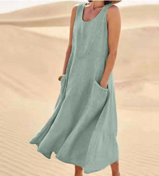 Alannah | Women's Lightweight Cotton Dress with Pockets, Relaxed Everyday Dress | The Shrader Sisters