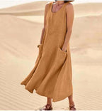Alannah | Women's Lightweight Cotton Dress with Pockets, Relaxed Everyday Dress | The Shrader Sisters