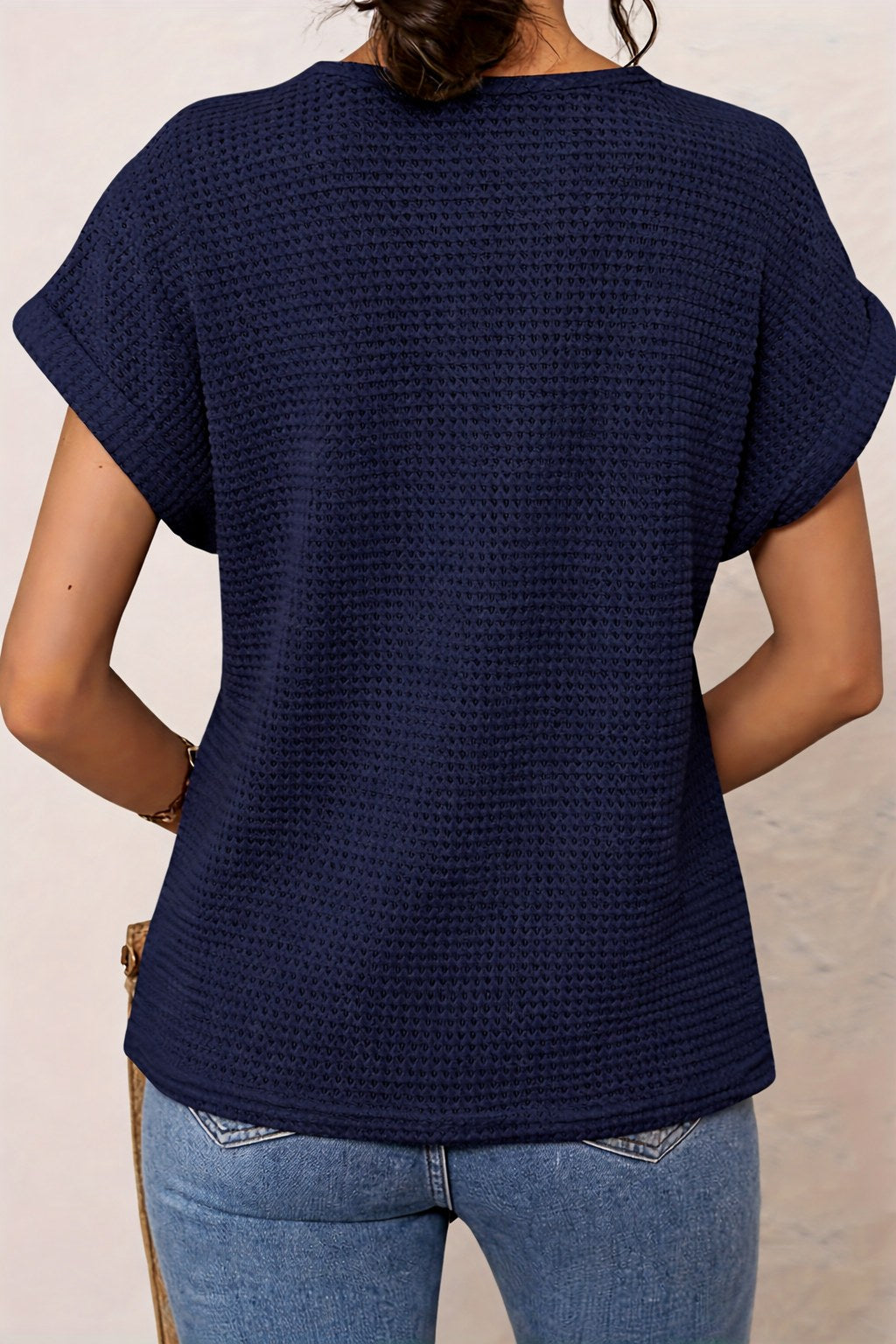 Amanda | Women's Round Neck Short Sleeve Blouse with Lace Trim, Lightweight Summer Top for Holidays and Casual Wear, Lightweight Summer Top for Holidays and Casual Wear - image 11