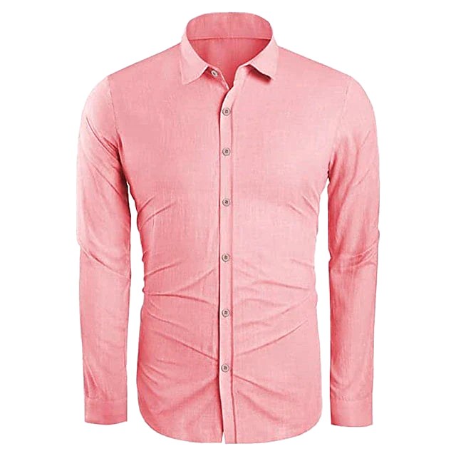 Angus | Men's Cotton Linen Shirt, Button-Down Collar Shirt | The Shrader Sisters