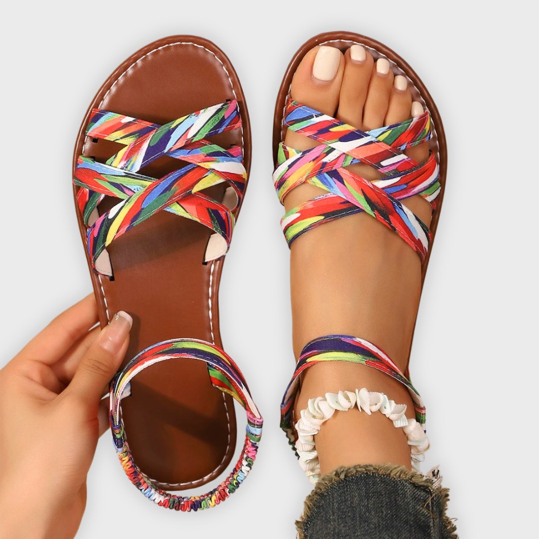 April | Women's Handmade Lightweight Sandals, Summer Everyday Sandals | The Shrader Sisters | Multicolor
