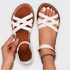 April | Women's Handmade Lightweight Sandals, Summer Everyday Sandals | The Shrader Sisters | White