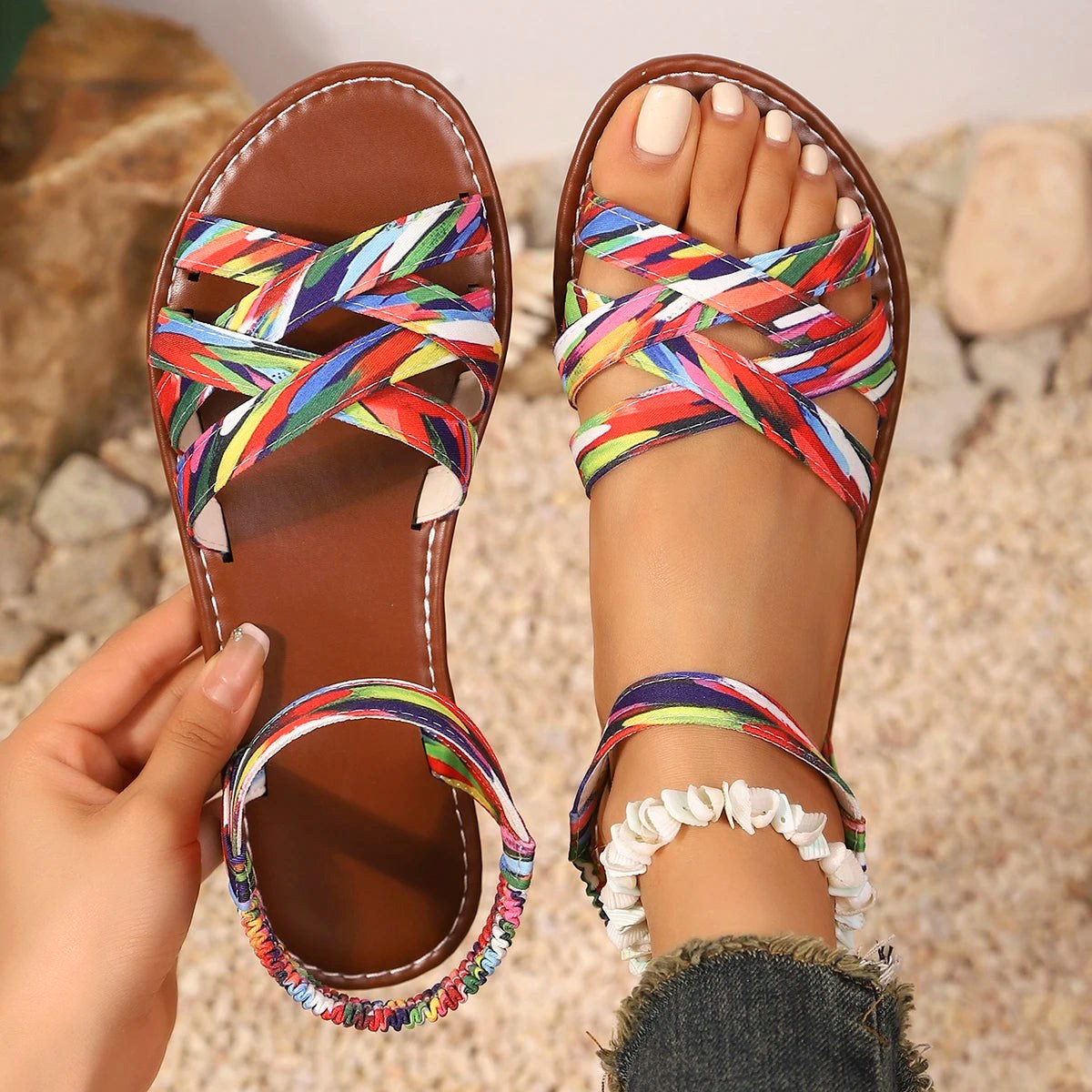 April | Women's Handmade Lightweight Sandals, Summer Everyday Sandals | The Shrader Sisters