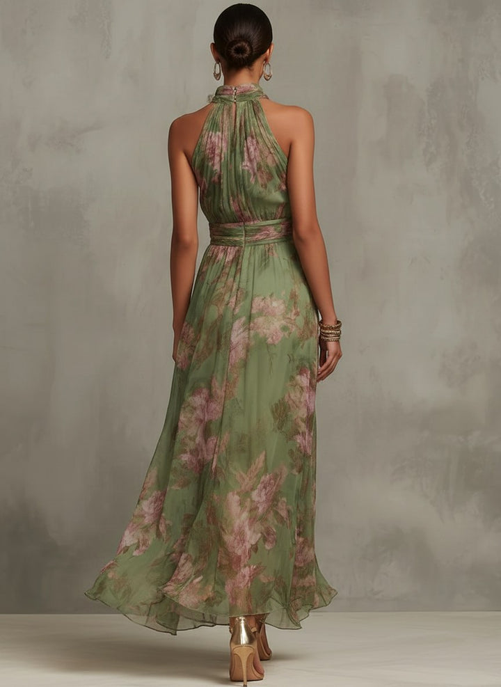 Arabella | Women's Floral Maxi Halter Dress - image 3