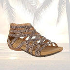 Ashlee | Women's Orthopedic Adjustable Sandals, Cushioned Arch Support Sandals | The Shrader Sisters | Grey