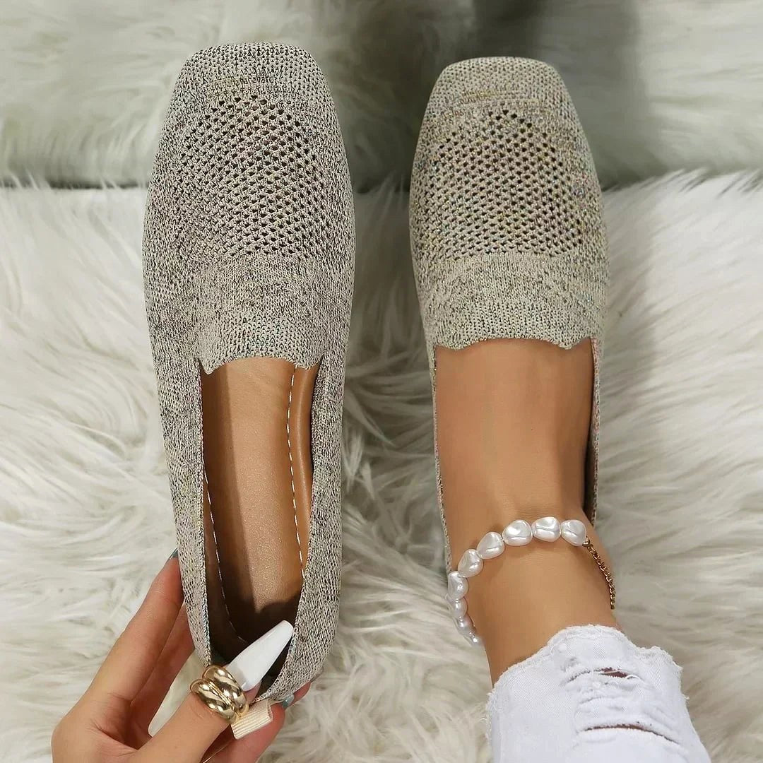 Ashlyn | Women's Lightweight Orthopedic Slip-On Shoes, Comfortable Walking Shoes | The Shrader Sisters | Beige