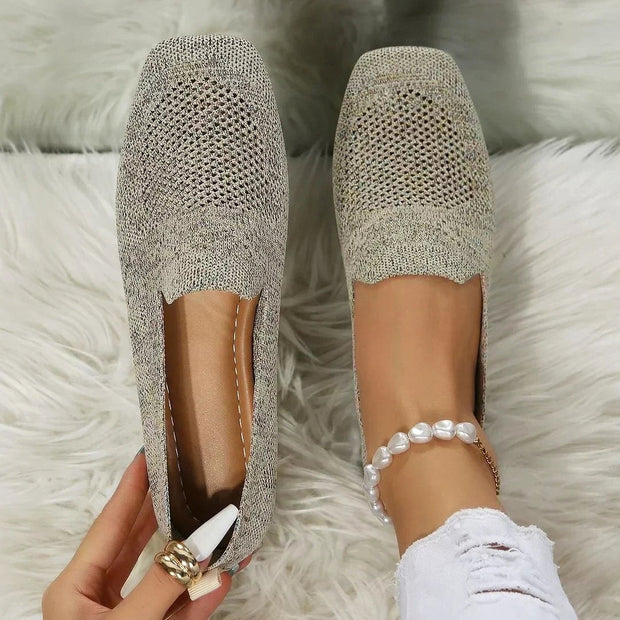 Ashlyn | Women's Lightweight Orthopedic Slip-On Shoes, Comfortable Walking Shoes | The Shrader Sisters | Beige