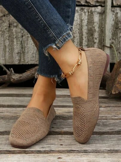 Ashlyn | Women's Lightweight Orthopedic Slip-On Shoes, Comfortable Walking Shoes | The Shrader Sisters | Khaki