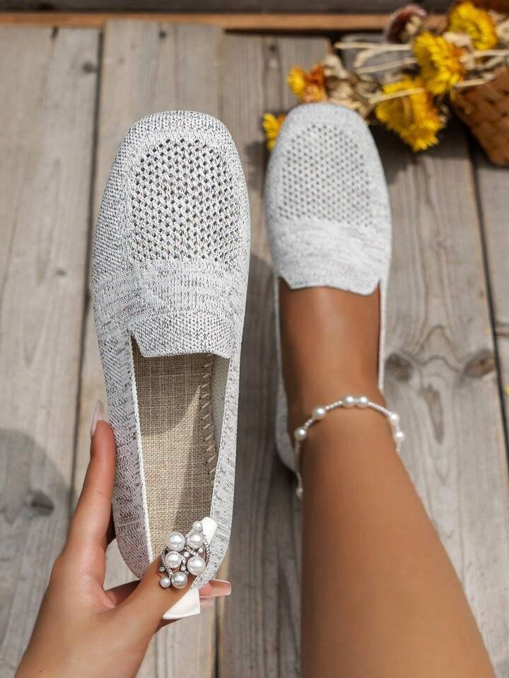 Ashlyn | Women's Lightweight Orthopedic Slip-On Shoes, Comfortable Walking Shoes | The Shrader Sisters | White
