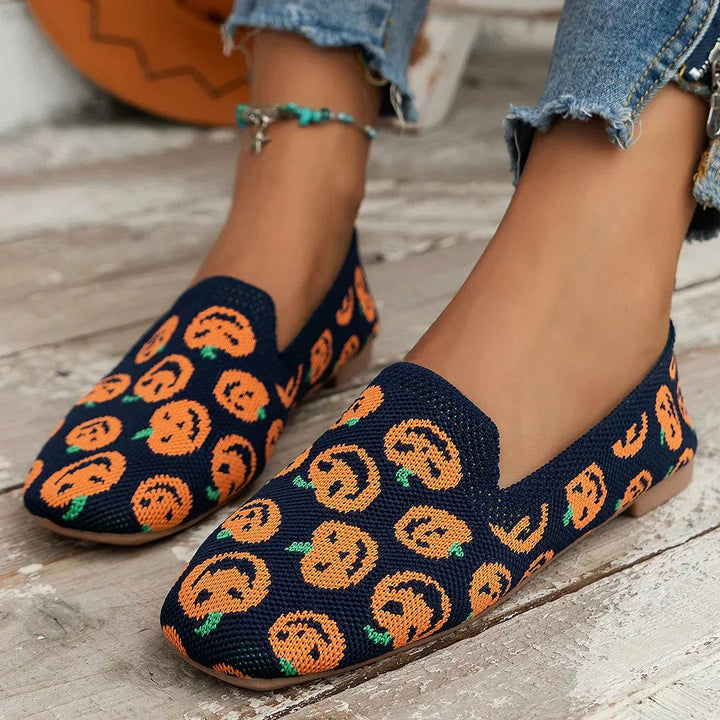 Ashlyn | Women's Lightweight Orthopedic Slip-On Shoes, Comfortable Walking Shoes | The Shrader Sisters | Pumpkin head
