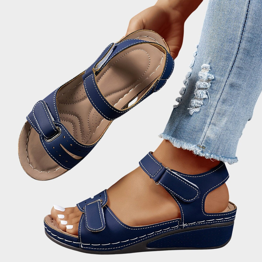 Ava | Women's Comfortable Flat Sandals - Blue