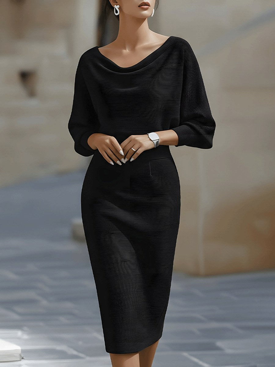Avery | Women's Luxurious Midi Dress, Flowy Summer Occasionwear for Holidays and Special Events, Flowy Summer Occasionwear for Holidays and Special Events - Grey